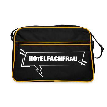 Ausbildung Hotelfachfrau - Retro Tasche - Schwarz/Gold - Vorne