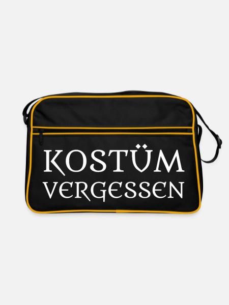 Kostüm vergessen - Retro Tasche - Schwarz/Gold