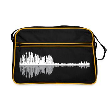 Urban Guitar Skyline - Retro Tasche - Schwarz/Gold - Vorne