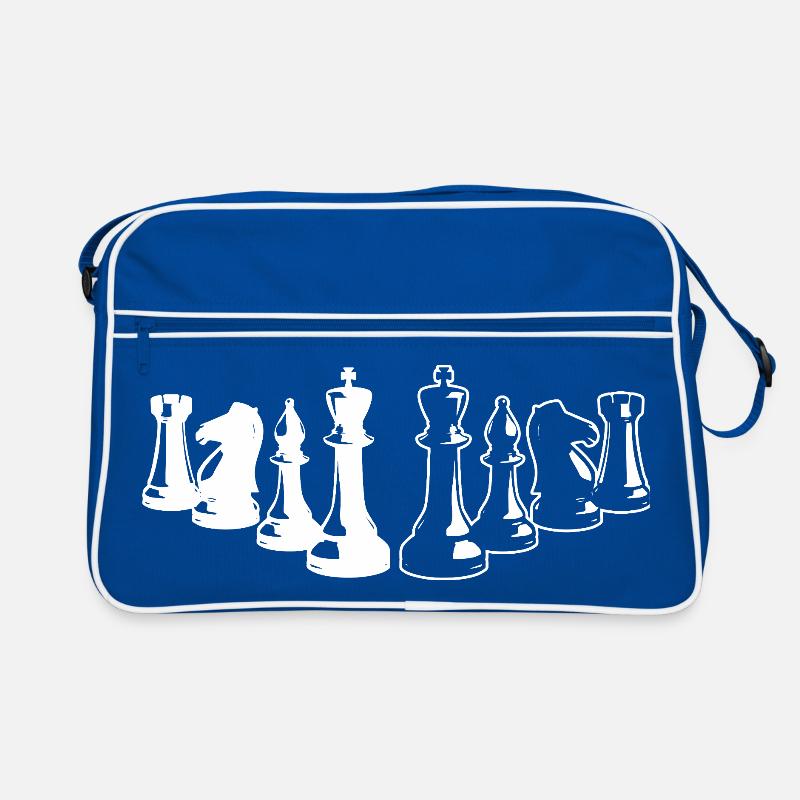 Échiquier minimaliste Chess Silhouette Sac Retro