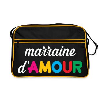 Godmother of Love - Family - Baptism - Retro Bag - black/gold - Front