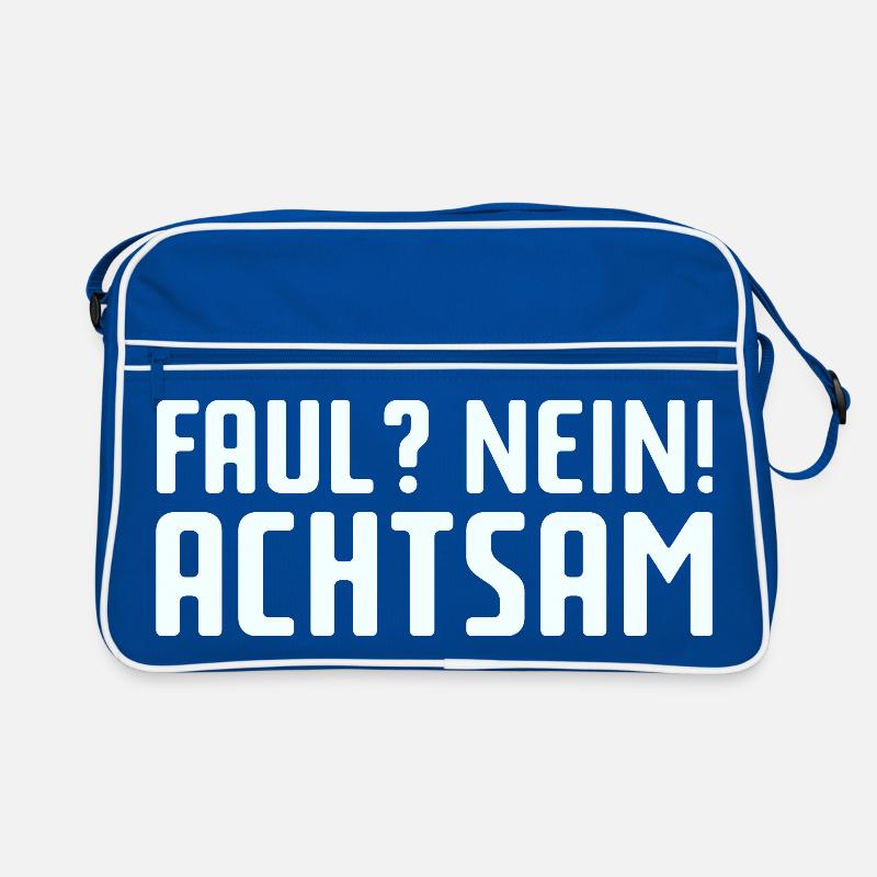 Faul? Nein! Achtsam Retro Tasche