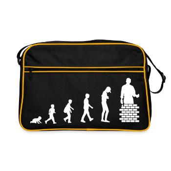 Évolution du bébé au maçon / métier - Sac Retro - noir/or - Devant