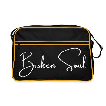 Broken Soul | Greysoul Thoughts - Retro Bag - black/gold - Front