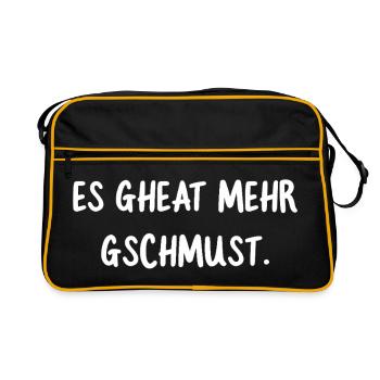 C’est encore plus de mieux. Déclaration du Baiser en dialecte - Sac Retro - noir/or - Devant