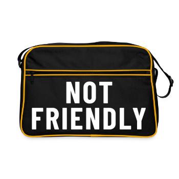 not friendly - Retro Bag - black/gold - Front
