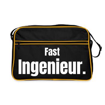 Almost an engineer - Retro Bag - black/gold - Front