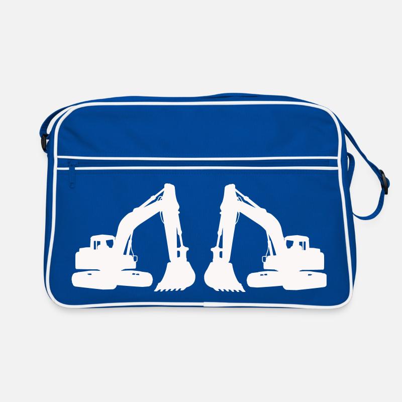 Silhouette de double excavatrice Sac Retro
