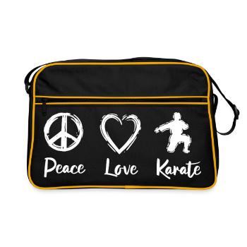 Peace Love Karate - Retro Bag - black/gold - Front