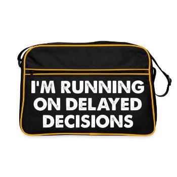 Running on Delayed Decisions - Retro Bag - black/gold - Front