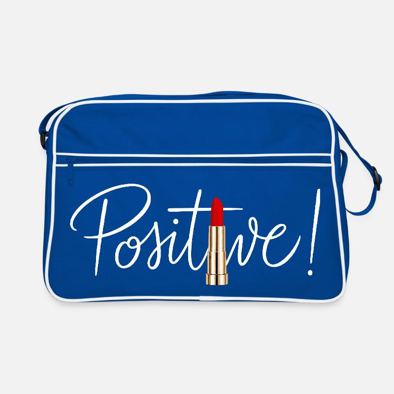 Positives Lippenstift-minimalistisches Schic-Design Retro Tasche