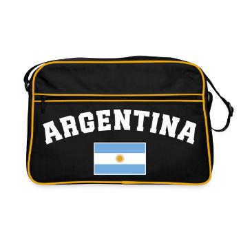 Drapeau de l'Argentine Argentina - Sac Retro - noir/or - Devant