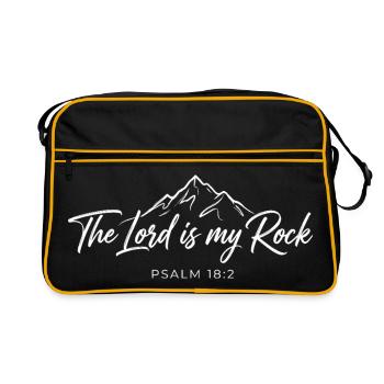 Le Seigneur est mon roc Psaume 18:2 minimaliste - Sac Retro - noir/or - Devant