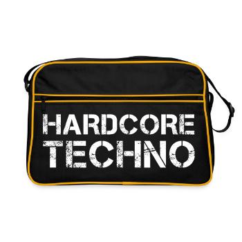 Hardcore Techno - Retro Bag - black/gold - Front