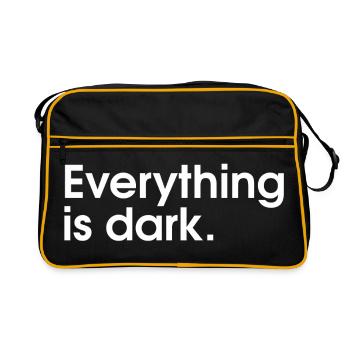 Alles ist dunkel - Retro Tasche - Schwarz/Gold - Vorne