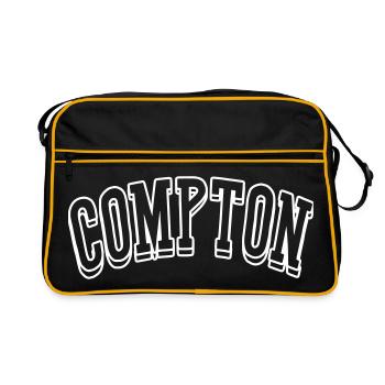compton shirt - Retro Tasche - Schwarz/Gold - Vorne