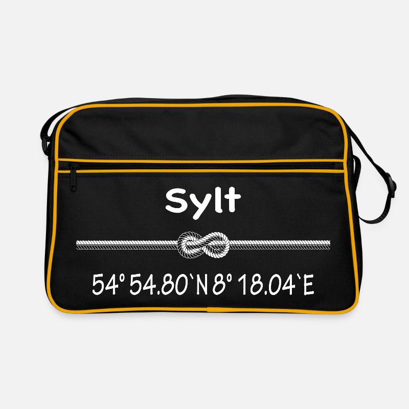 Sylt - Retro Tasche - Schwarz/Gold