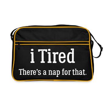 I Tried There is a nap for that - Retro Bag - black/gold - Front