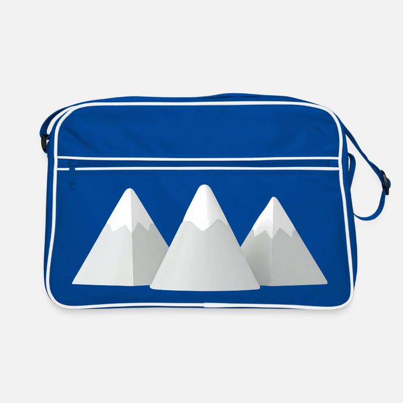 Minimalist 3D Snowy Mountains Retro Bag