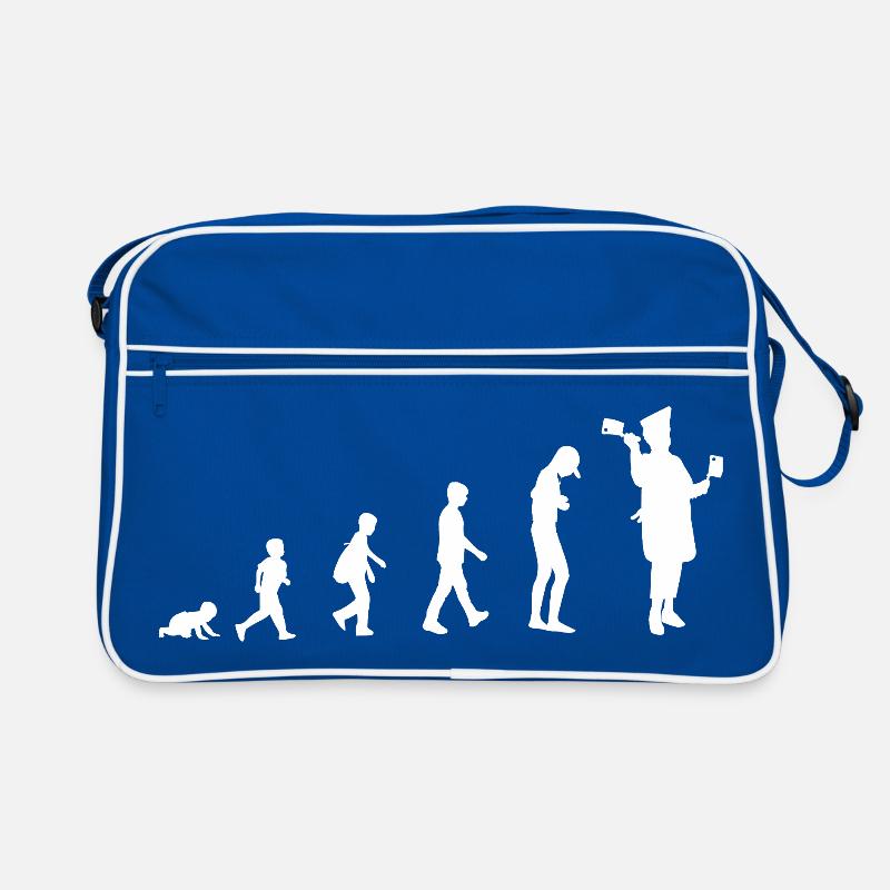 Evolution vom Baby zum Metzger / Beruf Retro Tasche
