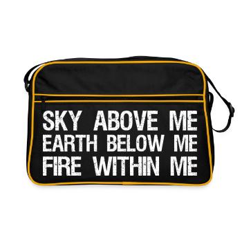 ciel au-dessus de moi. Terre en dessous de moi, feu en moi - Sac Retro - noir/or - Devant
