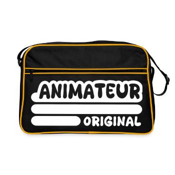 Beruf Animateur - Retro Tasche - Schwarz/Gold - Vorne