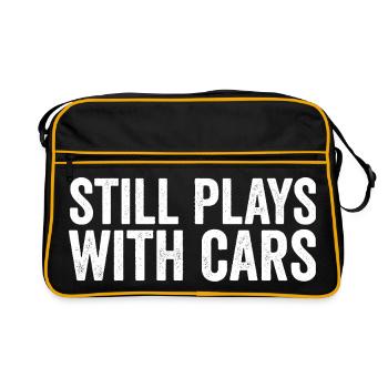Still Playing with Cars – Funny Car Driver - Retro Bag - black/gold - Front