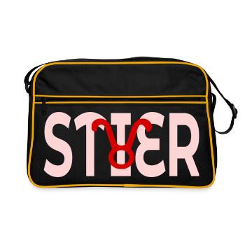 ANNIVERSAIRE MAI - AVRIL TAUREAU - Sac Retro - noir/or - Devant