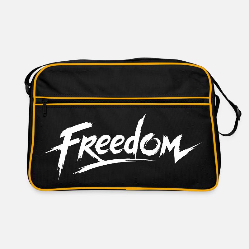 Énergie de coups de pinceau de la liberté - Sac Retro - noir/or