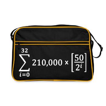 Bitcoin Freedom BTC Crypto Formule de Halving Bitcoin - Sac Retro - noir/or - Devant