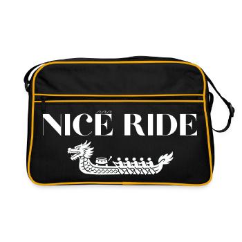 Nice ride bateau dragon - Sac Retro - noir/or - Devant