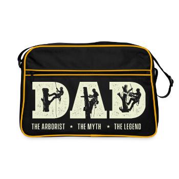 Der Arborist, die Legende – Lustiges Arborist-Geschenk - Retro Tasche - Schwarz/Gold - Vorne