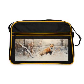 Fox Landscape Snow - Retro Bag - black/gold - Front