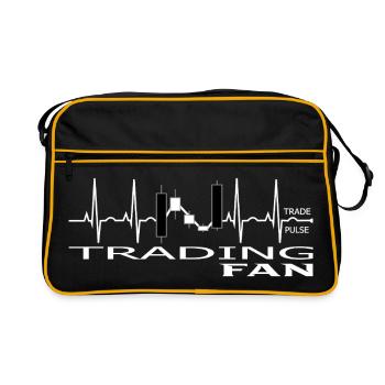 Pulse Trading Chart Design - Retro Tasche - Schwarz/Gold - Vorne