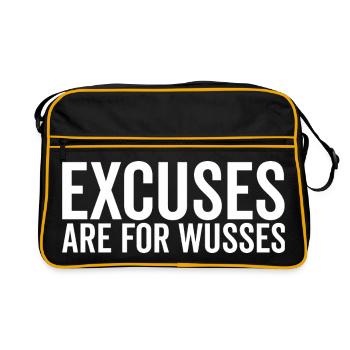 Excuses Are For Wusses - Retro Bag - black/gold - Front