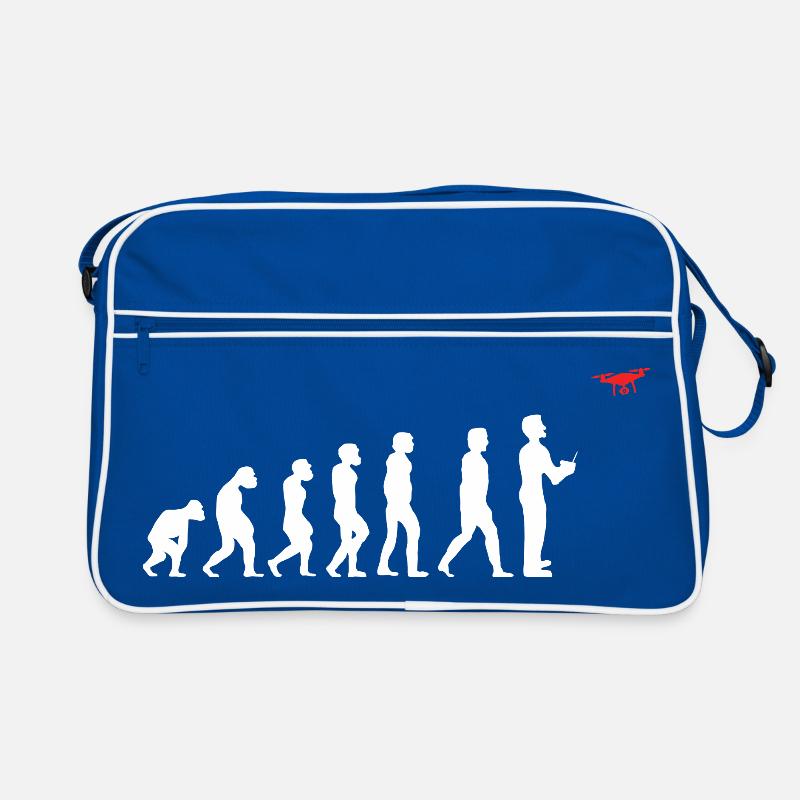 Evolution des Menschen Drohne Pilot Retro Tasche