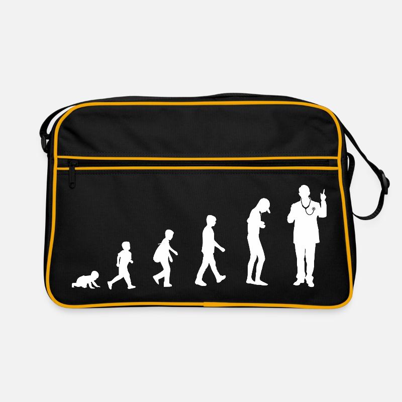 Evolution vom Baby zum Arzt Retro Tasche