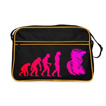 Clear Motocross Message - Retro Bag - black/gold - Front