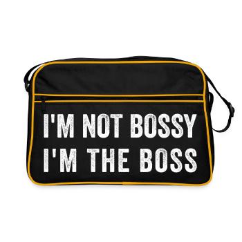I'M NOT BOSSY I'M THE BOS-S - Retro Bag - black/gold - Front