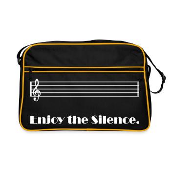 Enjoy the silence - Retro Bag - black/gold - Front