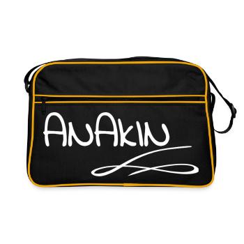 Lettrage graffiti d’Anakin - Sac Retro - noir/or - Devant