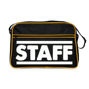 Staff Lettering Bold Contrast - Retro Bag - black/gold - Front