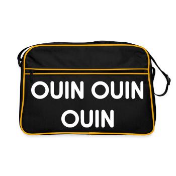 Typographic repetition yes - Retro Bag - black/gold - Front