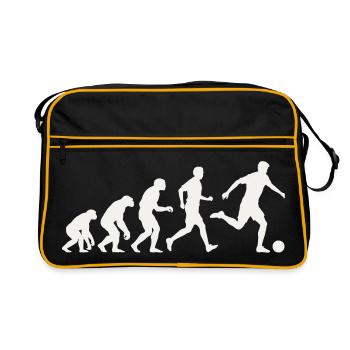 Football Evolution Silhouette Footballer Development - Retro Bag - black/gold - Front