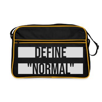 Définir le graphique sarcastique drôle normal - Sac Retro - noir/or - Devant