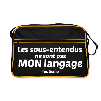 les sous-entendus ne sont pas mon language - Sac Retro - noir/or - Devant