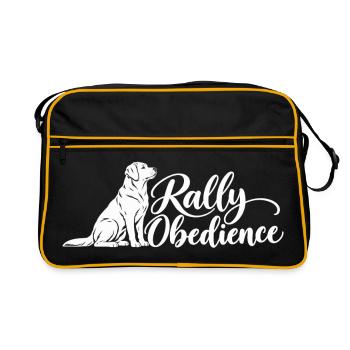 Rally Obedience – Labrador Retriever - Retro Tasche - Schwarz/Gold - Vorne