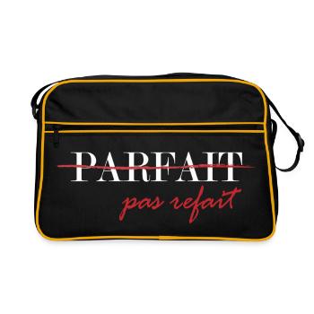 Parfait, pas refait (blanc) - Sac Retro - noir/or - Devant