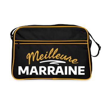 Humorous slogan beetroot wedding - Retro Bag - black/gold - Front