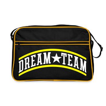 Travail d’équipe de rêve - Sac Retro - noir/or - Devant